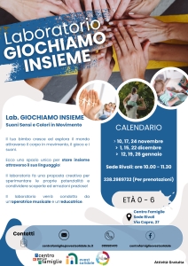 Nov-Gen 2024 - Locandina Trimestrale LAB Giochiamo Insieme_Il Punto