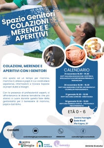 Nov-Gen 2024 - Locandina Trimestrale Spazio Genitori Colazioni Merende_Womanly